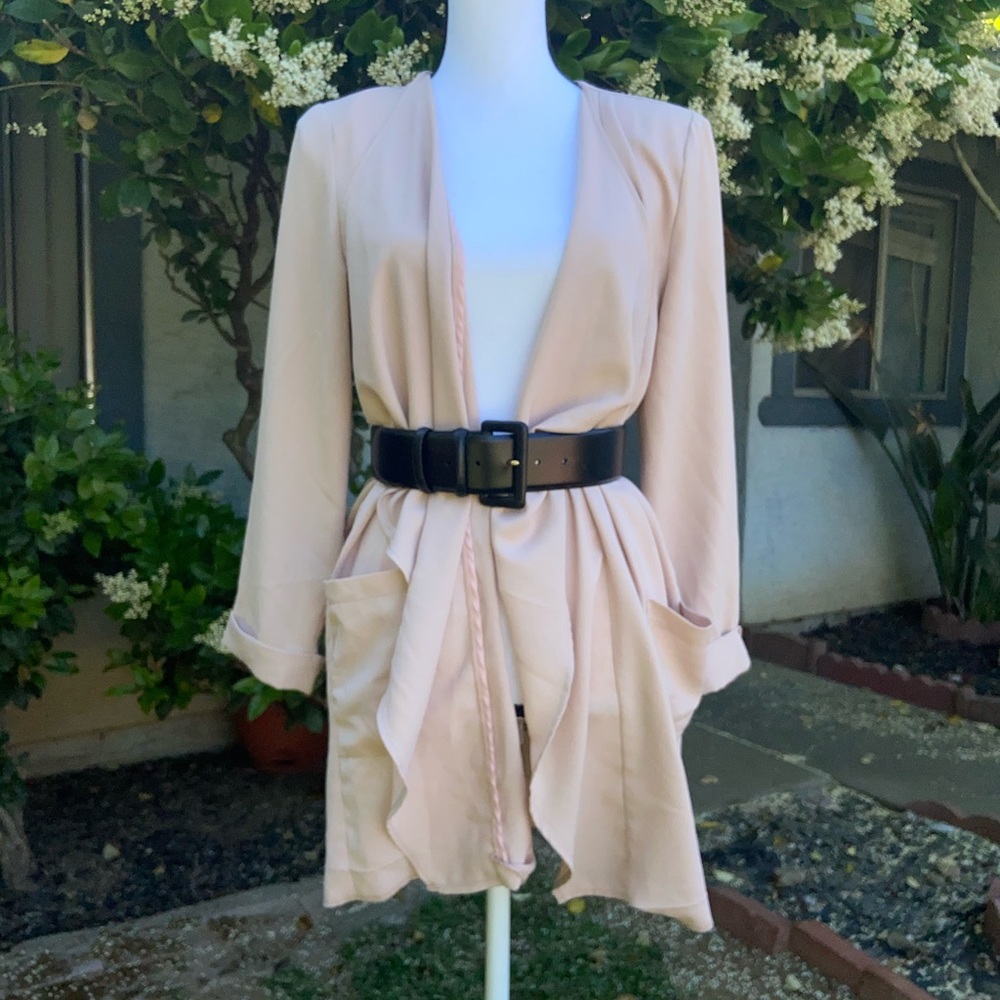 ASTR Dusty Pink Flowy Waterfall Two Pocket Blazer Size Medium